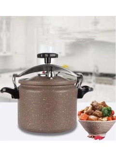 HTH Multifunction Premium Aluminum Non Stick Quick Cooking Arabic Pressure Cooker Large Capacity Commercial Pressure Cooker Pot Explosion Proof Induction Compatiable Steamer Cooking Pressure Canner with Heat Insulating Handle Leak Free Lid with Double Lock Safety Features 3/5/7/9/11/15 Liters  - Image 2