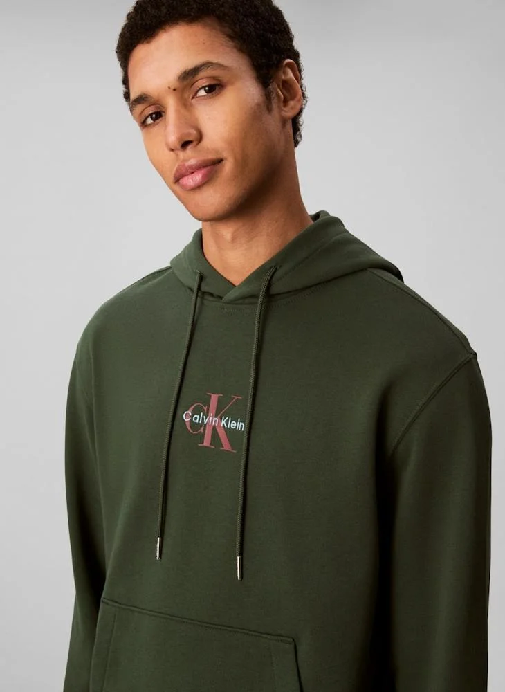 Calvin Klein Jeans  Cotton Terry Monogram Hoodie for Men | Best Price UAE