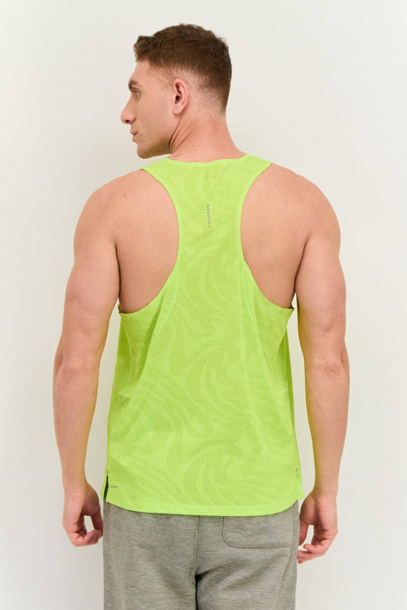 PUMA Men Sportswear Fit Sleeveless Running T Shirt, Lime Green - Image 3