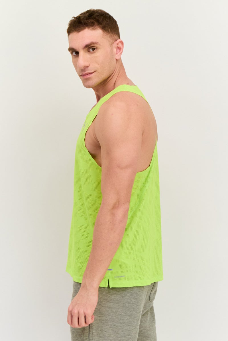 PUMA Men Sportswear Fit Sleeveless Running T Shirt, Lime Green - Image 2