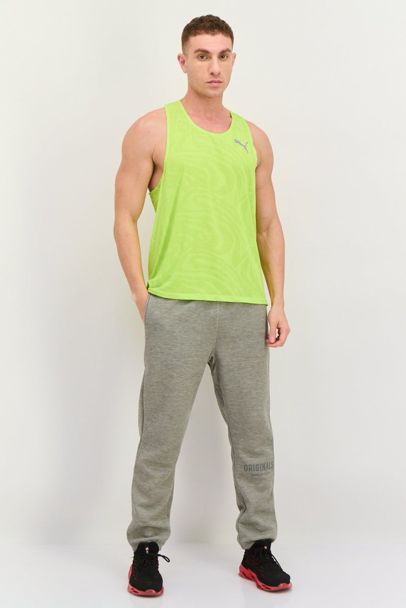 PUMA Men Sportswear Fit Sleeveless Running T Shirt, Lime Green - Image 4