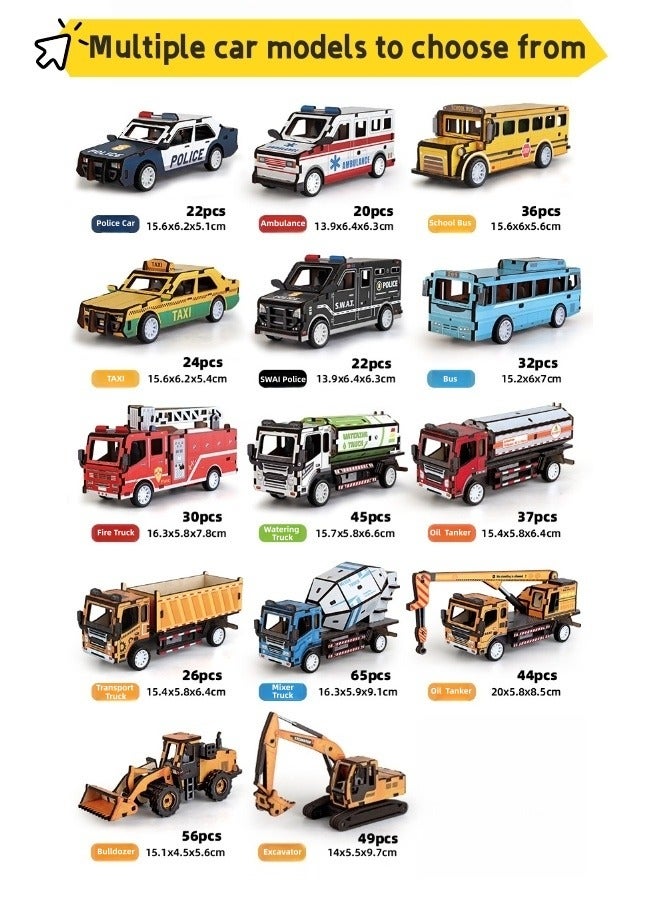 سعودي سيليكت لعبة مركبة SWAT الخشبية ثلاثية الأبعاد الجذابة - مجموعة تجميع نموذجية ممتعة لتعلم العلوم والتكنولوجيا والهندسة والرياضيات - Image 5