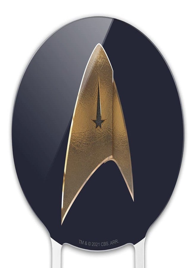 GRAPHICS & MORE Acrylic Star Trek Discovery Delta Shield Cake Topper Party Decoration for Wedding Anniversary Birthday Graduation - Image 3