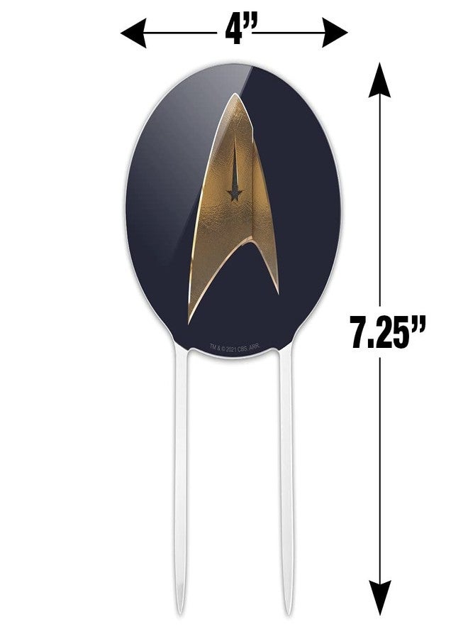 GRAPHICS & MORE Acrylic Star Trek Discovery Delta Shield Cake Topper Party Decoration for Wedding Anniversary Birthday Graduation - Image 2