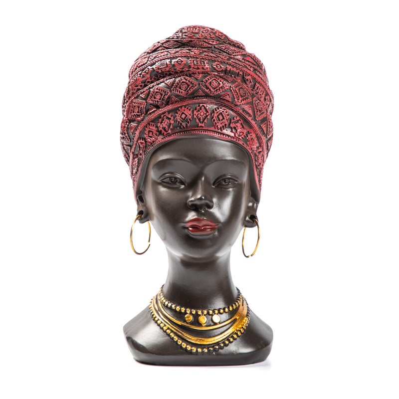 African Statue and Sculptures for Home Decorations for Home DecorAfrican Figurines for Living Room Women Statue Shelf Decor Accent