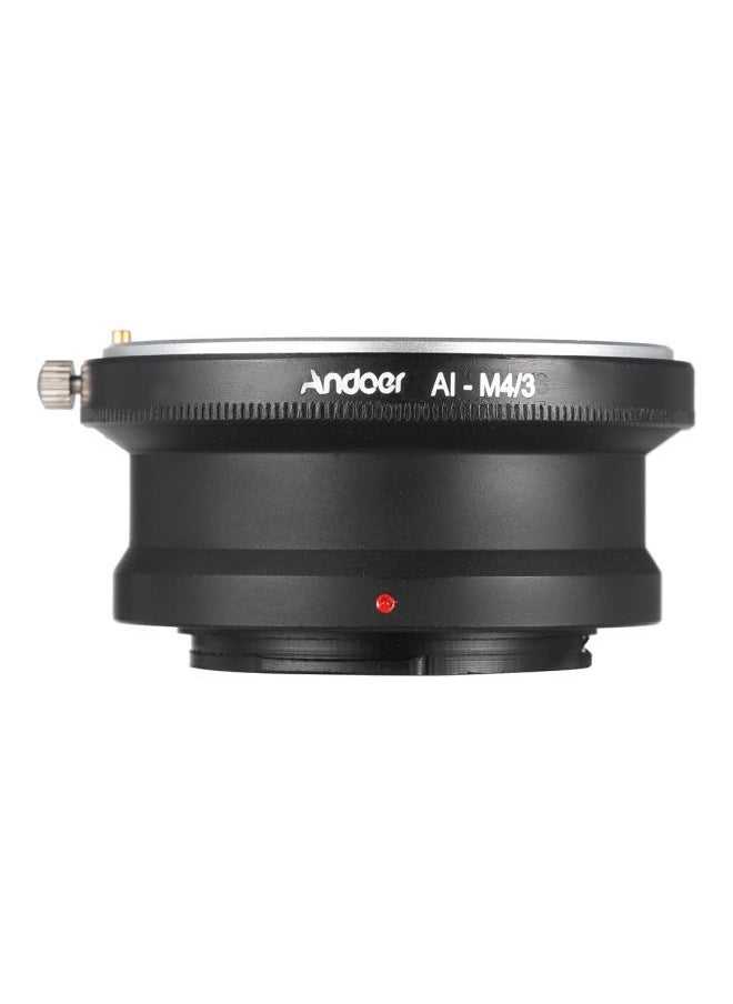 NIBEMINENT Adapter Ring For Nikon D Series AI-Mount Lens/Panasonic Olympus M4/3 Black/Silver  - Image 2