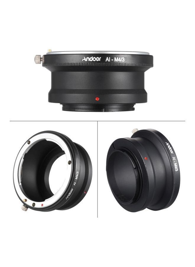 NIBEMINENT Adapter Ring For Nikon D Series AI-Mount Lens/Panasonic Olympus M4/3 Black/Silver  - Image 4