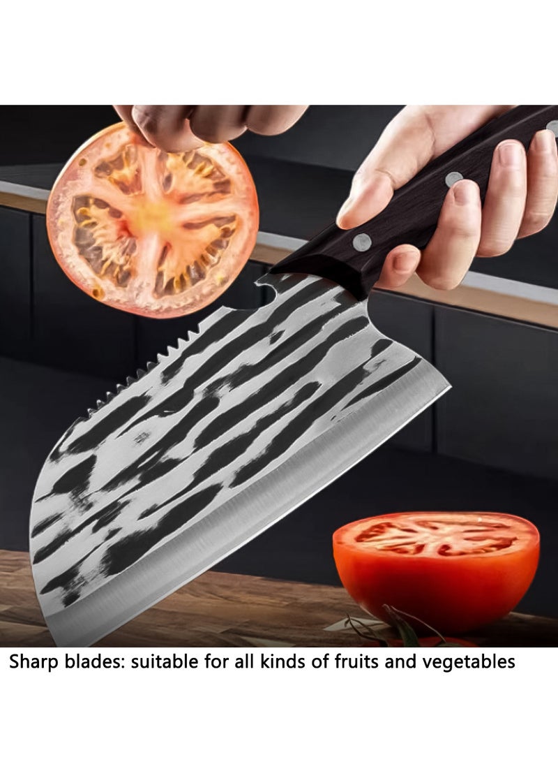 سكين تقطيع متعددة الوظائف عملية، سكين مطبخ، سكين لحم، يمكنها قطع السمك، فتح أغطية الزجاجات وقطع العظام مع ثقب للتعليق، مناسبة للطهي اليومي في المنزل - Image 4