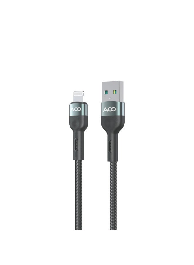 AVOO 2 Meter Fast Charging Cable – USB to Lightning 3A, Durable Braided High-Speed Data and Charging Cable for iPhone & iPad - Image 1