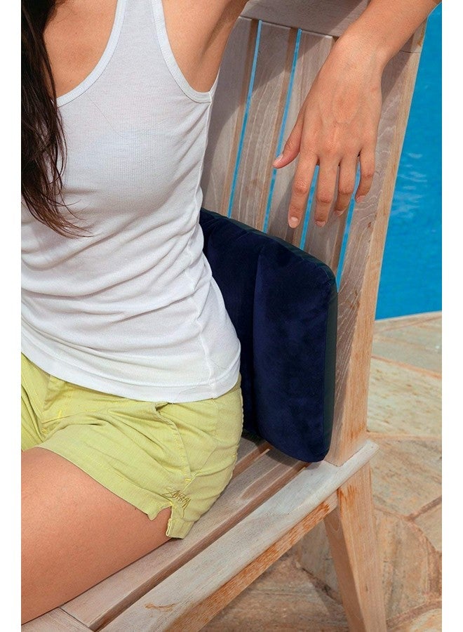 Liznoriz Velvet Air Pillow Cushion Sleeping Bag Backpacking Pillow Soft Comfortable Air Inflatable Travel Pillow Tourist Pillow (Blue) (Pack of 2) - Image 4