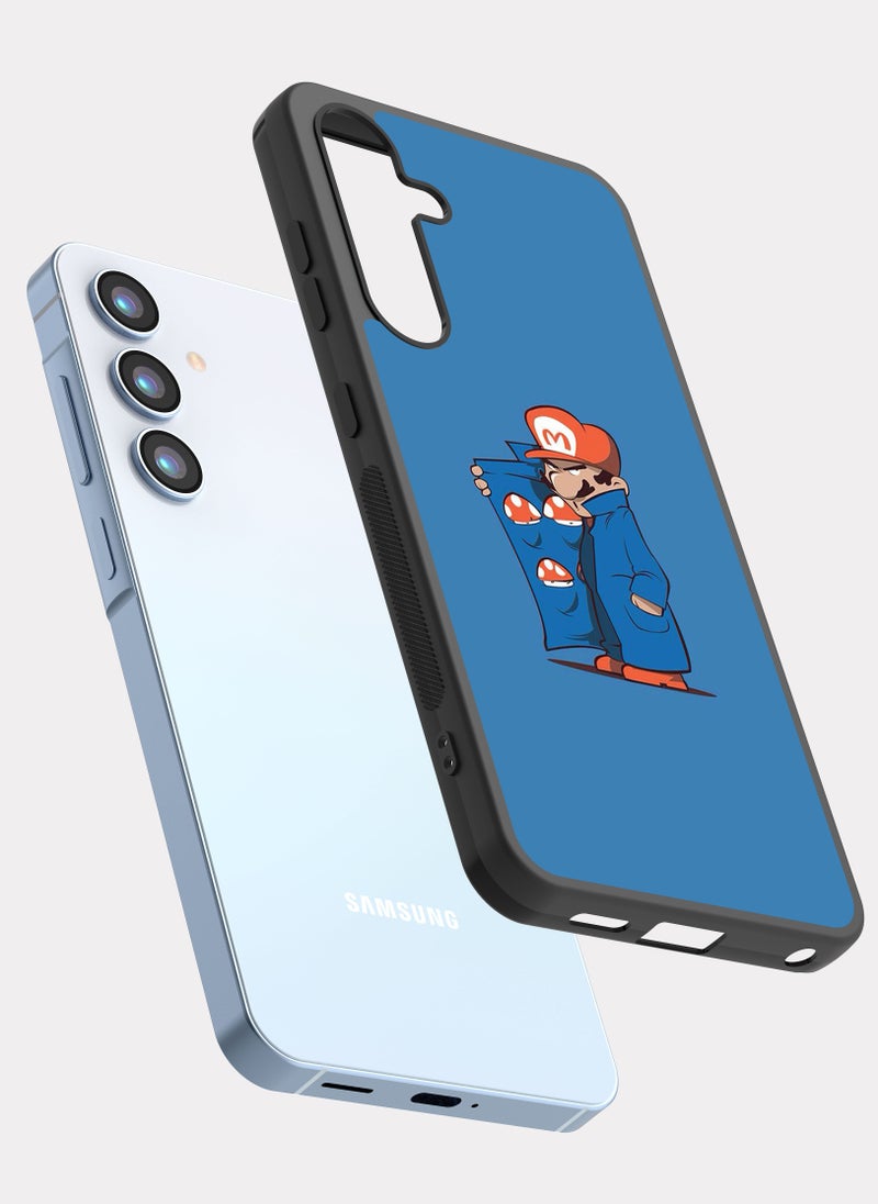 بكسلات كفر سامسونج جالكسي ايه 55 سوبر ماريو ازرق - Image 2