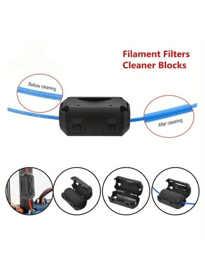 قطعتان من إسفنجة تنظيف الفتيلة لطابعة ثلاثية الأبعاد، مرشح إزالة الغبار لفتيلة 1.75 ملم و 3 ملم، مناسبة لـ PLA وABS وPETG - Image 3