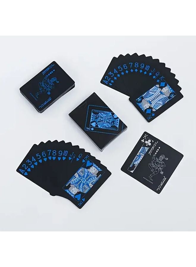 Blue Matte Finish PVC Plastic Magic Poker Cards Set For Parties - Image 1