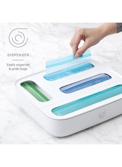 YouCopia YouCopia StoraBag Plastic Sandwich Bag Organizer for Kitchen Storage, 4-Slot, White  - Image 2