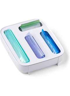 YouCopia YouCopia StoraBag Plastic Sandwich Bag Organizer for Kitchen Storage, 4-Slot, White  - Image 1