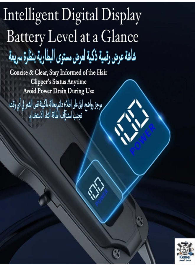 كيمي Kemei KM-PG1071 Professional Hair and Beard Trimmer - Modern Design  Kemei (Saudi Version) - Image 2