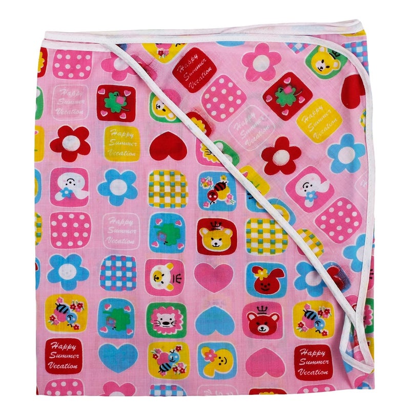 First Kids Step Baby's Cotton Single Layer Blanket (Multicolor, 0-6 Months) -Pack of 3 - Image 3