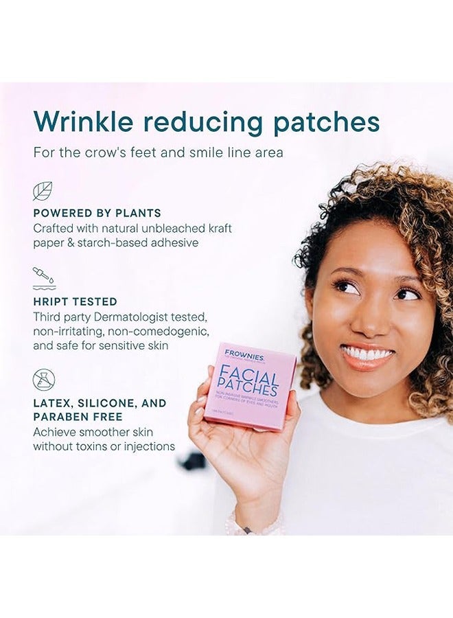 فراونيز Facial Wrinkle Patches, Non Invasive Wrinkle Smoothing Reduces Wrinkles, Reusable Corners of Eyes and Mouth Lifting Stickers - 144Pcs - Image 2