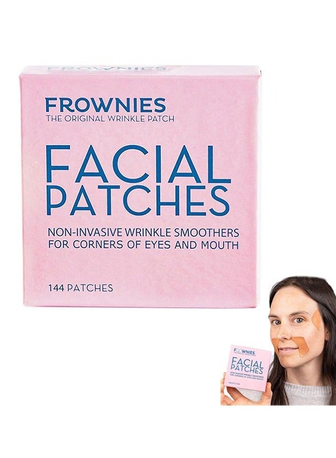 فراونيز Facial Wrinkle Patches, Non Invasive Wrinkle Smoothing Reduces Wrinkles, Reusable Corners of Eyes and Mouth Lifting Stickers - 144Pcs - Image 1