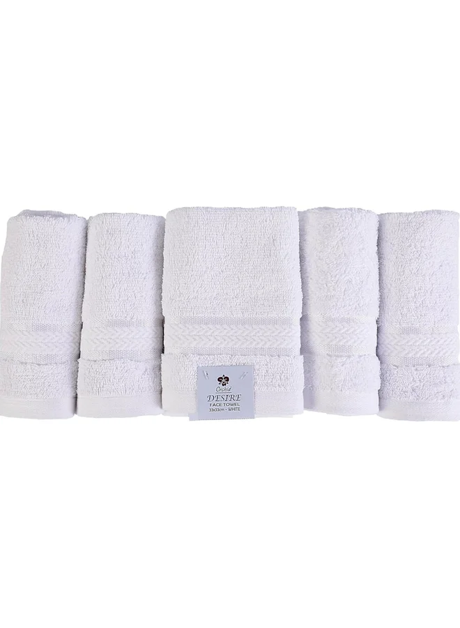 أوركيد منشفة وجه واحدة من ديزاير بمقاس 30*30 سم باللون الأبيض