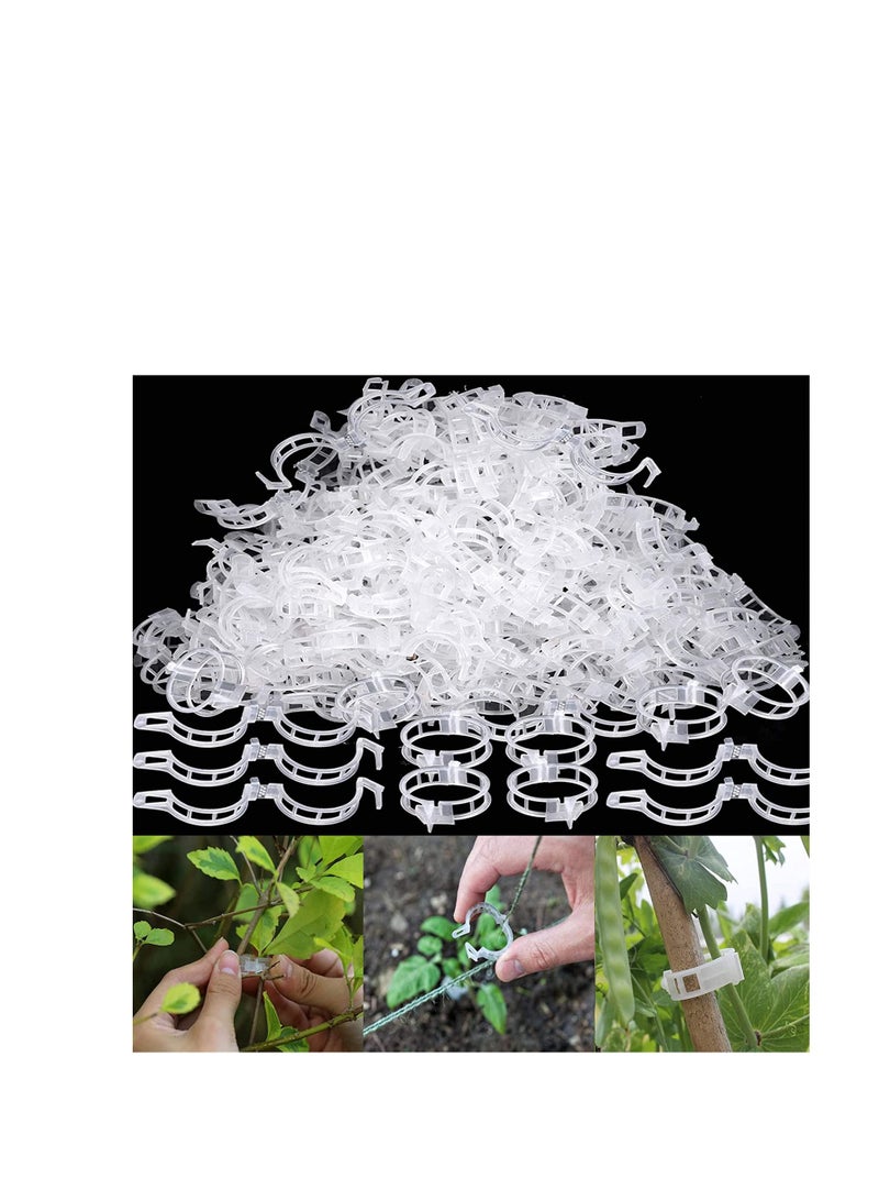 SYOSI 200 Pcs Plant Support Garden Clips Tomato Trellis Clip Tomato Vine Clips Help Vine Vegetables to Grow Upright and Make Plants Healthier  - Image 1