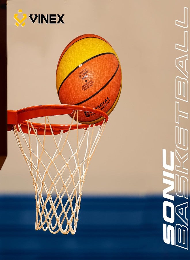 فينكس كرة سلة فينكس ستريدر مقاس 7 - مصنوعة من مادة البولي يوريثين الماصة للرطوبة، مقاومة للماء، قبضة فائقة، مثانة من البوتيل، مغلفة، ملفوفة بالنايلون - للعب في الأماكن المغلقة والمفتوحة - Image 3