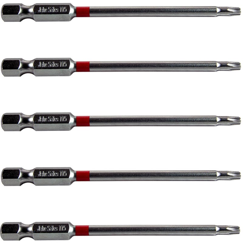 Jake Sales T15 T15 Star Driver Bit T15 x 312 Quick Change Shank Bit for Screws and Fasteners 5 PACK - Image 2