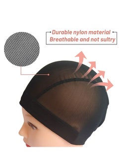 SYOSI Wig Caps 6 Pack Mesh Dome Cap for Wig Making Stretchable Dome Mesh Women Lace Front Wig Black Mesh Dome Caps with Wide Elastic Band Suitable for Any Hairstyle for Role Playing Clothing Black  - Image 5