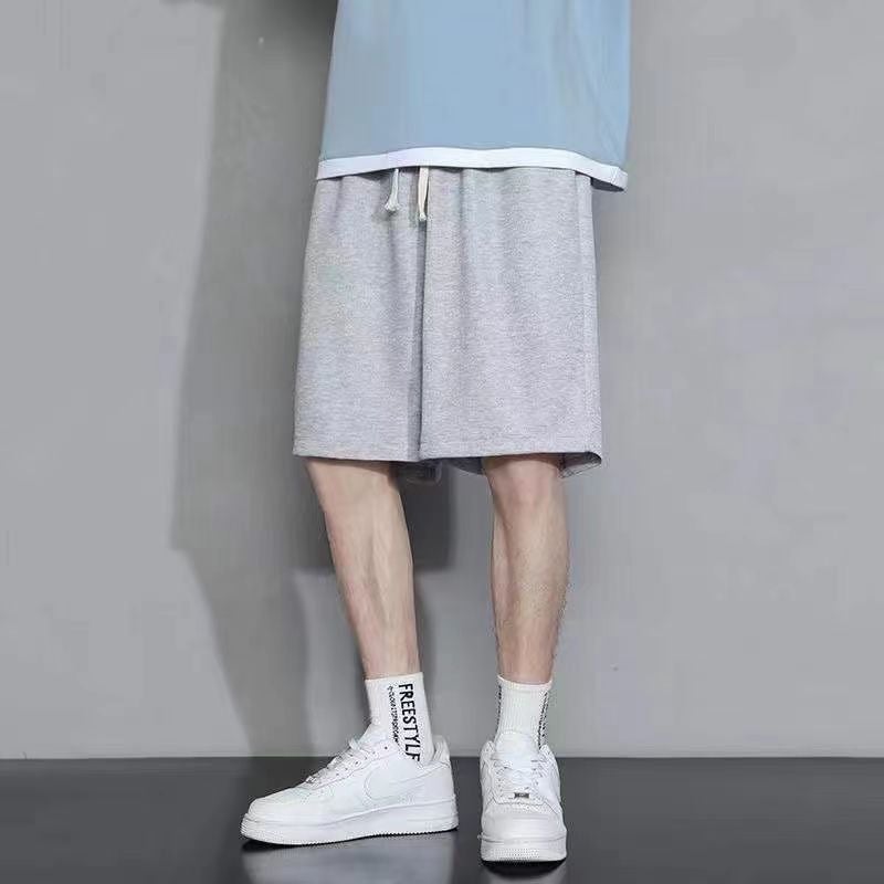 Mens Casual Shorts Summer Thin Loose Sports Pants plus size All-match Fitness Shorts Mens Straight Leg Pants Gray [imitation cotton high quality] 
