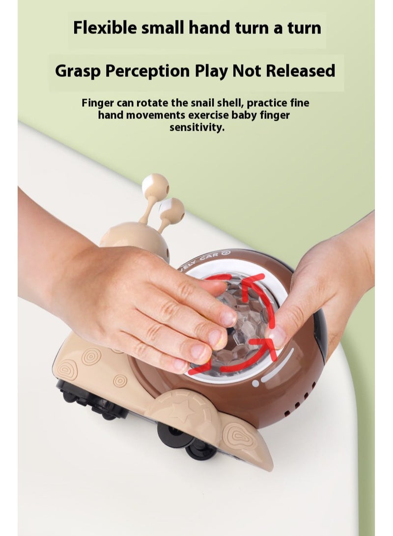 Loquat Little snail toy car/music projection light/swing nodding - Image 3