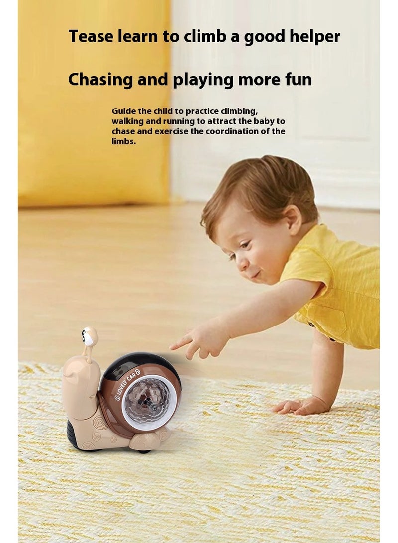 Loquat Little snail toy car/music projection light/swing nodding - Image 2