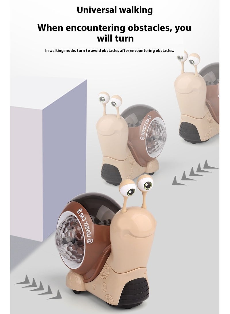 Loquat Little snail toy car/music projection light/swing nodding - Image 5