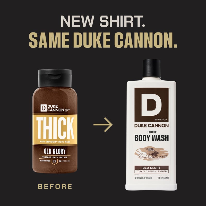 Duke Cannon Supply Co. Thick High-Viscosity Body Wash for Men Smells Like Old Glory - Plant-Based Thickeners, Superior Lather, Natural Exfoliate, 17.5 oz. (3 Pack) - Image 2