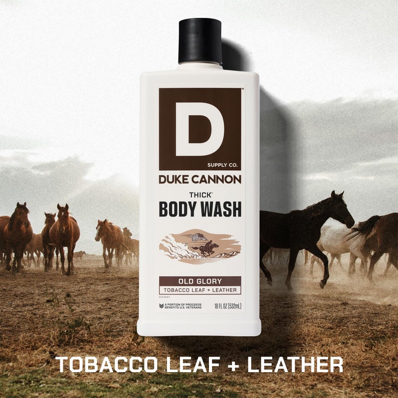 Duke Cannon Supply Co. Thick High-Viscosity Body Wash for Men Smells Like Old Glory - Plant-Based Thickeners, Superior Lather, Natural Exfoliate, 17.5 oz. (3 Pack) - Image 3