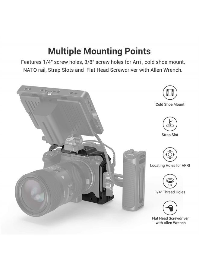 SmallRig S5 Cage Kit for Panasonic LUMIX S5 Camera, Aluminum Alloy Camera Cage with NATO Rail and Cold Shoe Mount for Microphone and Light 2983 - Image 5