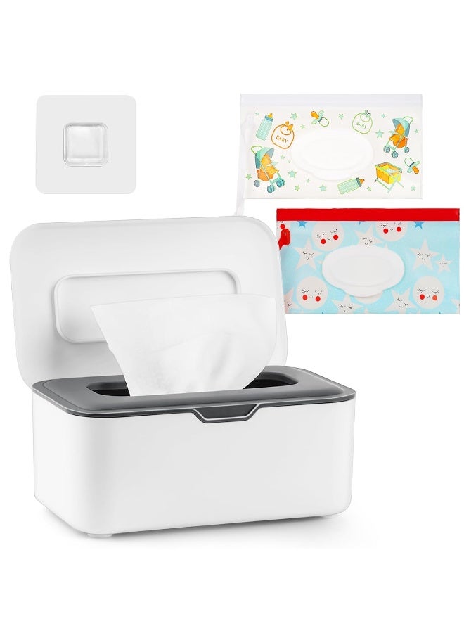 Whiidoom Baby Wipes Dispenser Wipes Holder Wipes Container Case, Keep Wipes Fresh and Clean, for Home Office Kitchen (New Grey) - Image 1