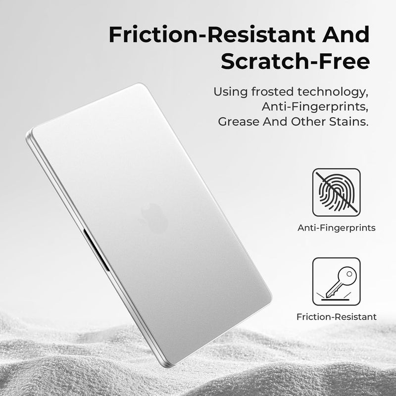 BlueSwan for MacBook Air 15 inch Case, 2026-2023 M5 M4 M3 M2, Anti-Scratch Flexible Protective Laptop Cover with Grippy Matte Texture, Slim and Easy Installation, Frosted White - Image 5