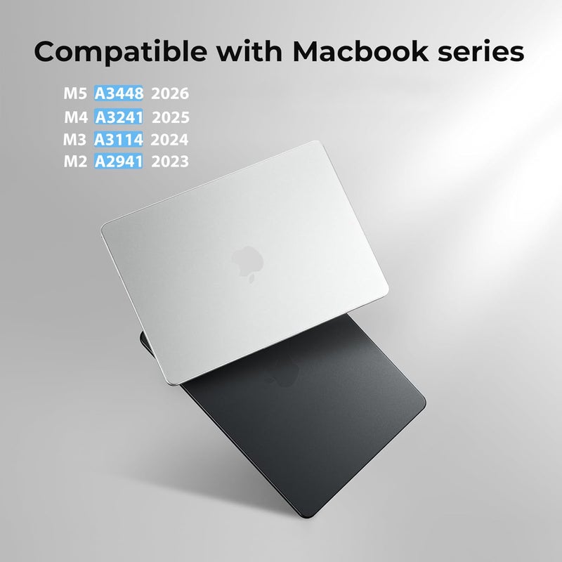 BlueSwan for MacBook Air 15 inch Case, 2026-2023 M5 M4 M3 M2, Anti-Scratch Flexible Protective Laptop Cover with Grippy Matte Texture, Slim and Easy Installation, Frosted White - Image 2