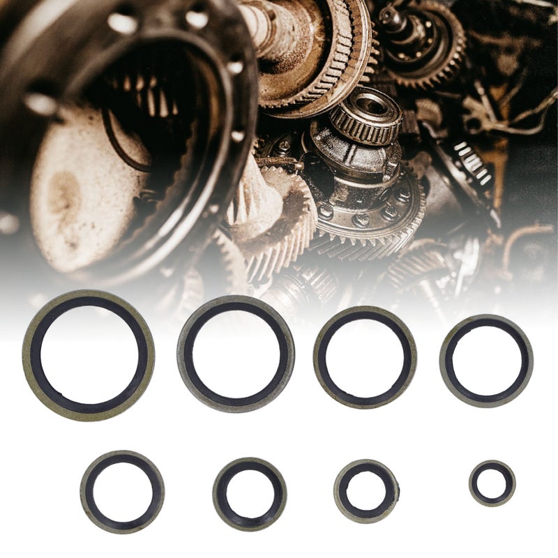 110 قطعة واشر ختم زيت M6 M8 M10 M12 M14 M16 M18 M20 ختم مطاطي مرتبط ختم زيت واشر ختم معدني - Image 1