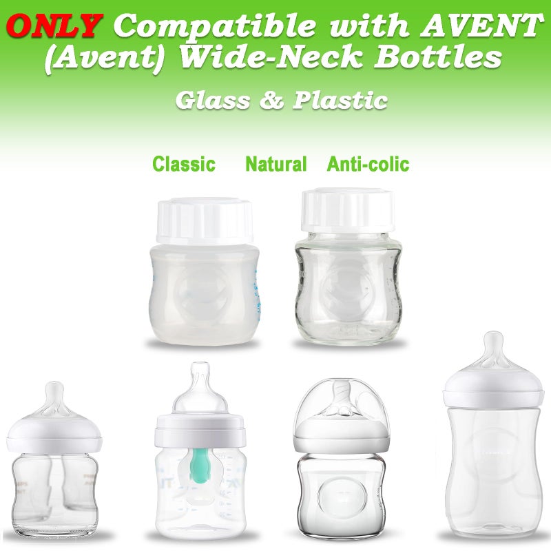 EESC2Y (6-PCs) Travel Bottle Caps Compatible with Avent Bottles, Bottle Lids Replacement - Image 2