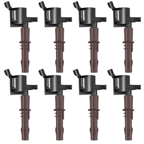 Micro Set of 8 Brown Boot Ignition Coil Pack Compatible with Ford Lincoln Expedition F450 F550 Super Duty Navigator 4.6L 5.4L 6.8L Replacement for 8L3Z-12029-A C1659 DG521 - Image 2