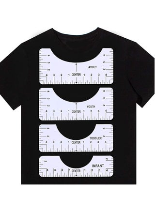 Tshirt Ruler T Shirt Alignment Tool Acrylic T-Shirt Ruler Guide To Center Designs For Vinyl And Htv Alignment Tool (Style B- 4 Piece) - pzsku/ZE7D484FDAD0F6EAF570BZ/45/_/1698743513/8e52d0e7-217e-470d-95bd-2b43387e6f1d