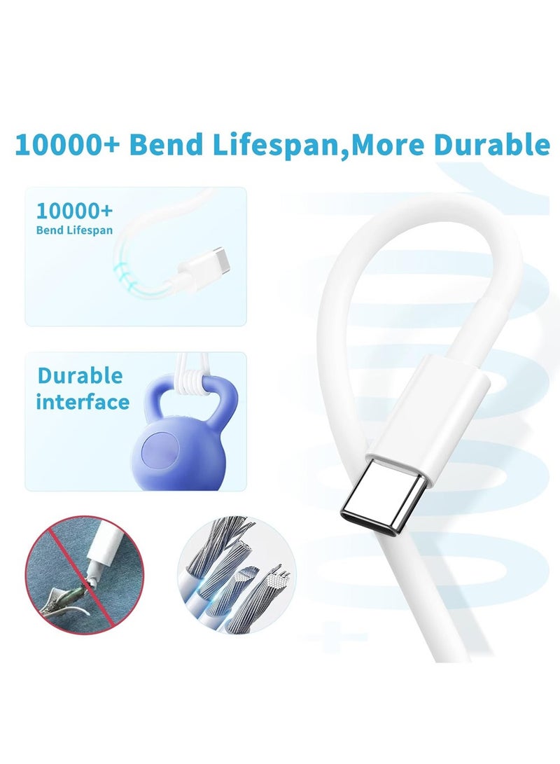 USB C to USB C Cable for Apple iPhone 16 Charger Cable 2pack 6FT 60W,Type C Fast Charge Cord,iPhone 15 Charger Fast Charging Wire with iPhone 16/15Pro/Plus/Pro Max, iPad Pro 12.9 Air Mini MacBook Air