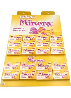 Blade Sampler Minora Yellow Double Edge Safety Razor Blades 100 Blades  - Image 2