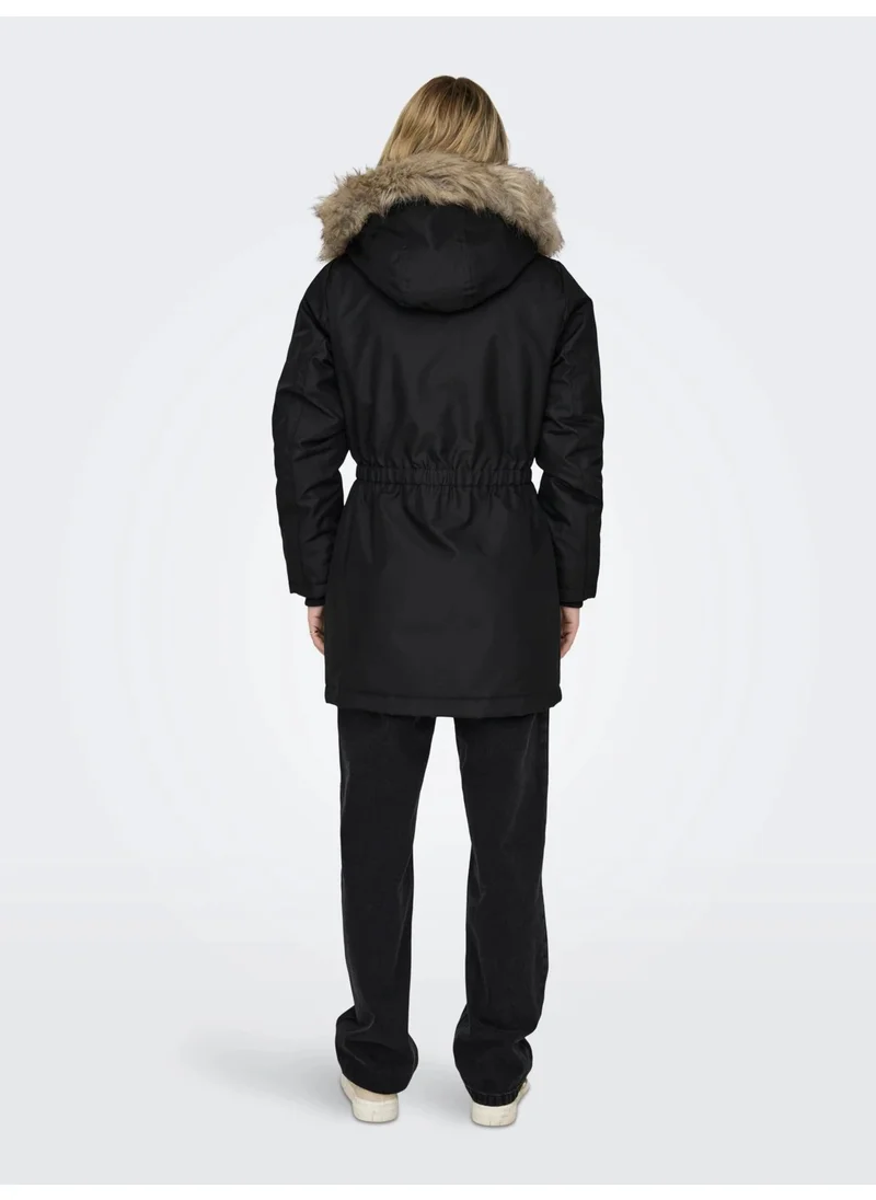 اونلي Hooded Black Women's Parka 15304625
