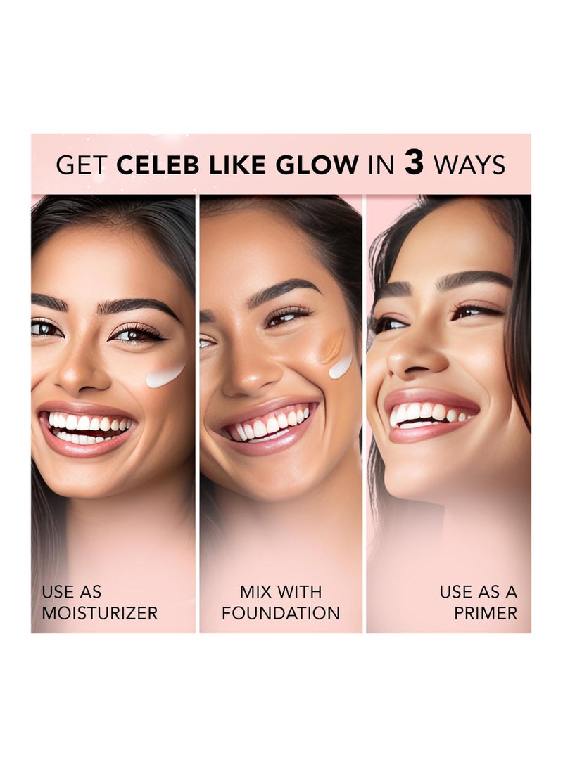 Faces Canada Strobe Cream - Pink, 30ml | Primer + Highlighter + Moisturizer | Shea Butter & Hyaluronic Acid | Intense Hydration | Flawless Radiant Dewy Skin | Illuminating & Glowing Makeup Base - Image 3