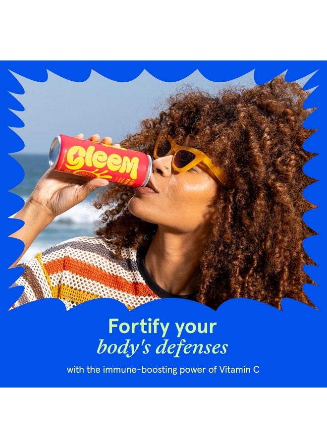 Gleem Gleem Energy Drink, Zero Sugar, Low Calorie, 125mg Natural Caffeine, B & C Vitamins, Asian-Inspired Flavors, Dragon Fruit Mango, 12 Fl Oz (Pack of 12)  - Image 4