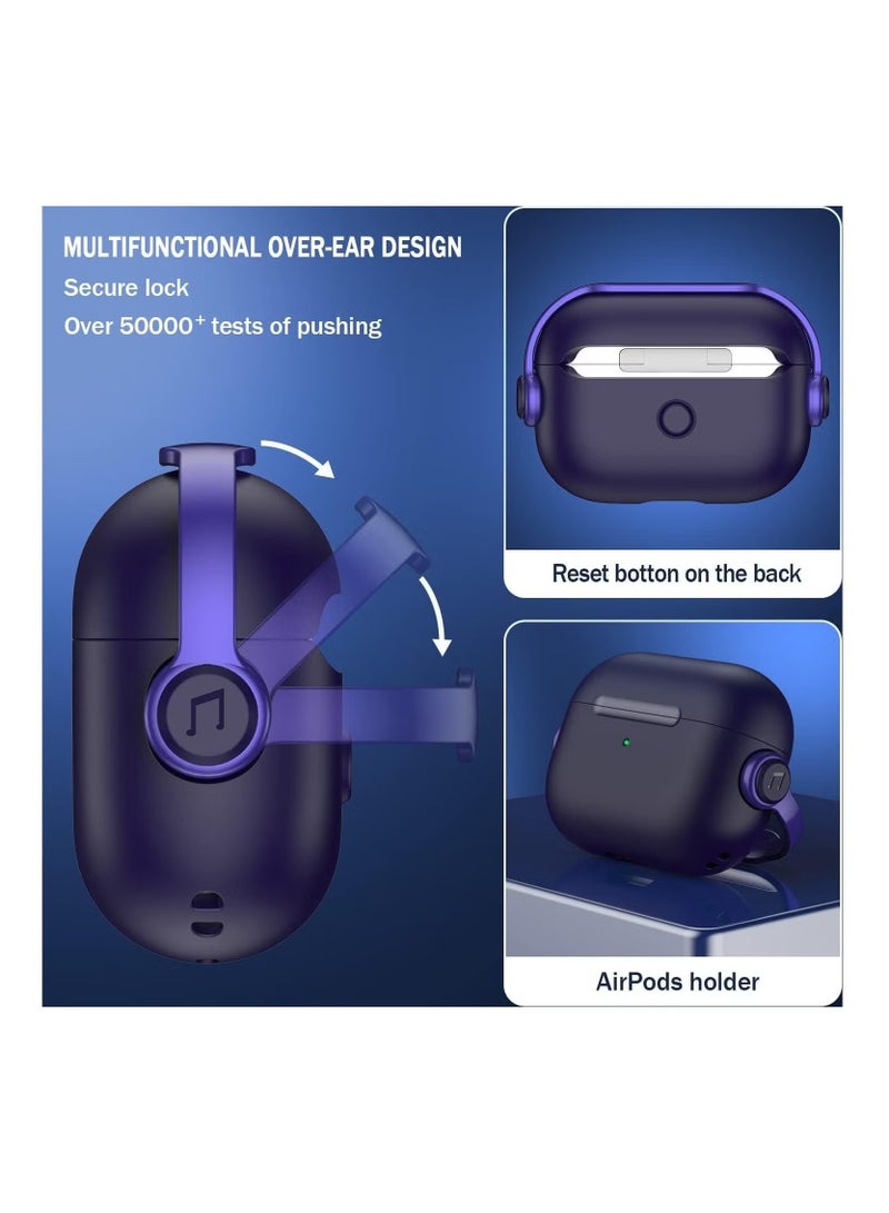 NEW Case for Airpod Pro 2 Case Cover with Lock, for Airpods Pro 2nd Generation Case, Shockproof Cover for AirPods Pro 2 Case Music Kid (Purple) - Image 2