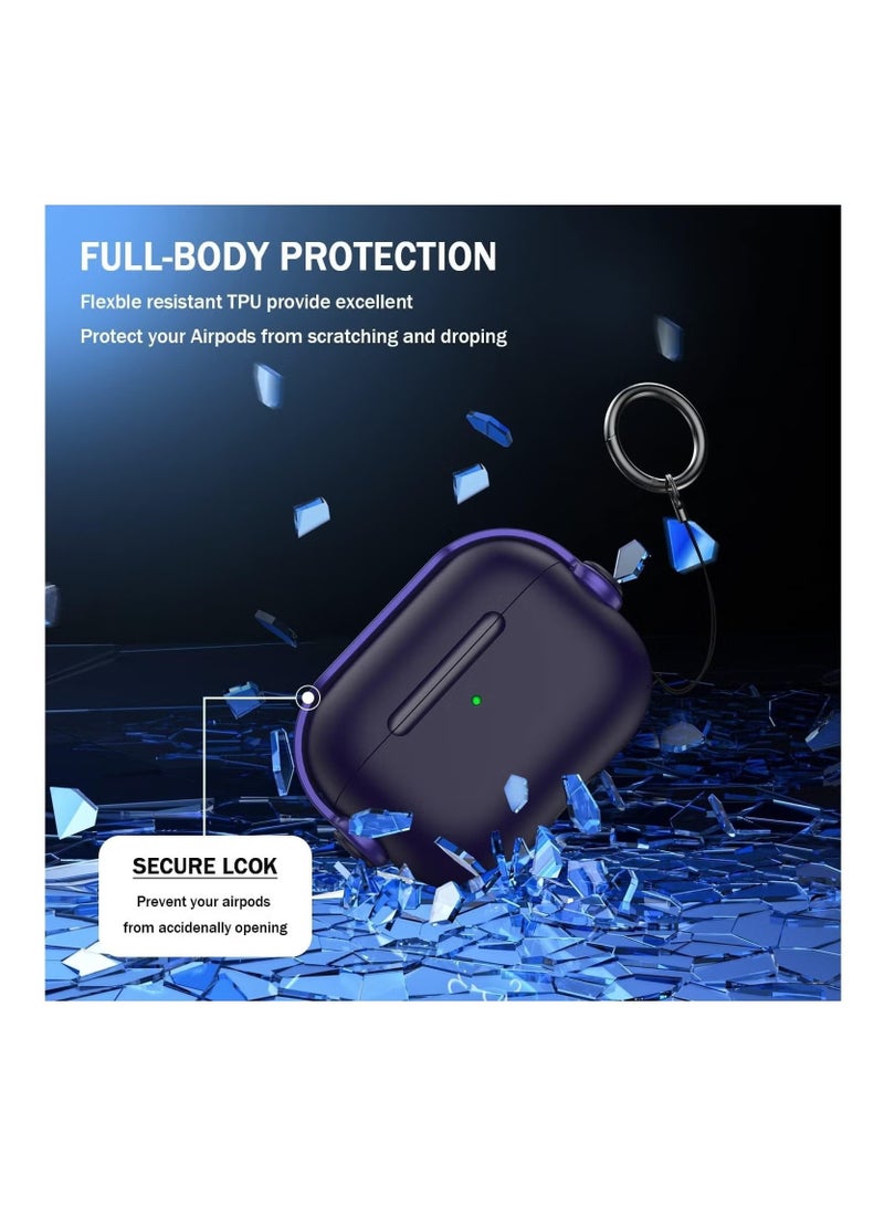 NEW Case for Airpod Pro 2 Case Cover with Lock, for Airpods Pro 2nd Generation Case, Shockproof Cover for AirPods Pro 2 Case Music Kid (Purple) - Image 3