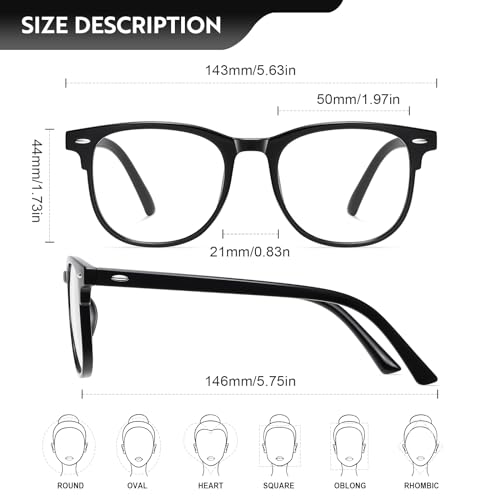 ZEHEXA Reading Glasses for Women Men Lightweight Blue Light Blocking Readers Fashion Computer Eye Glasses Frames - 5 Pack Anti Glare UV Cheaters 2.5 - Image 2